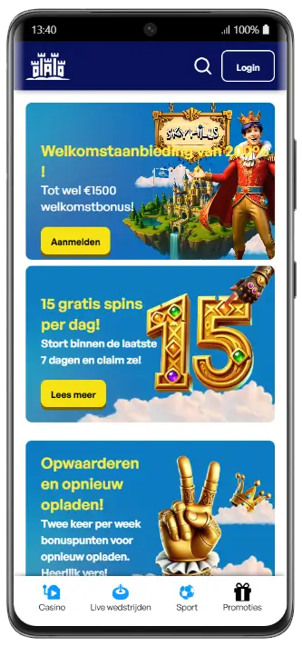 Skyhills Casino bonussen op mobiel